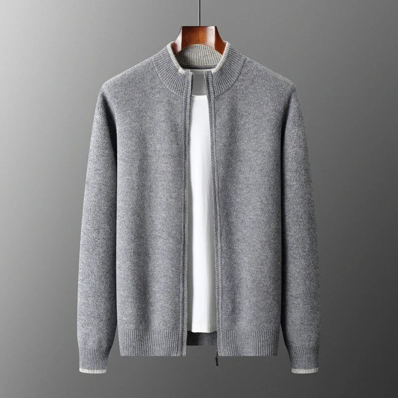 Herrenjacke Zip Jacke Modern Luxuriös Kaschmir Weich 3