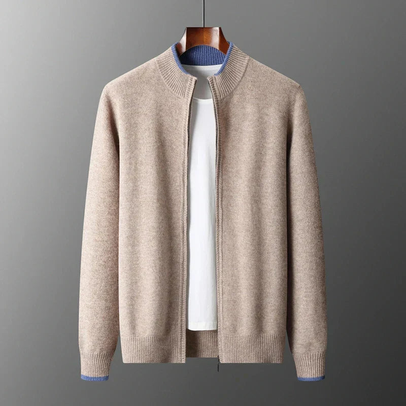 Herrenjacke Zip Jacke Modern Luxuriös Kaschmir Weich 5