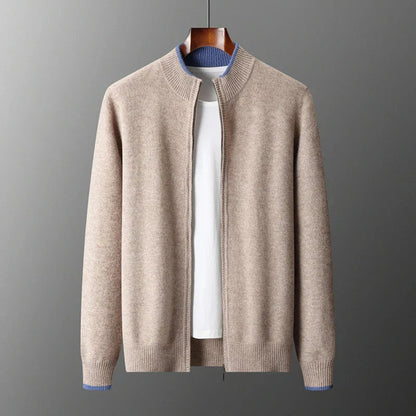 Herrenjacke Zip Jacke Modern Luxuriös Kaschmir Weich 5