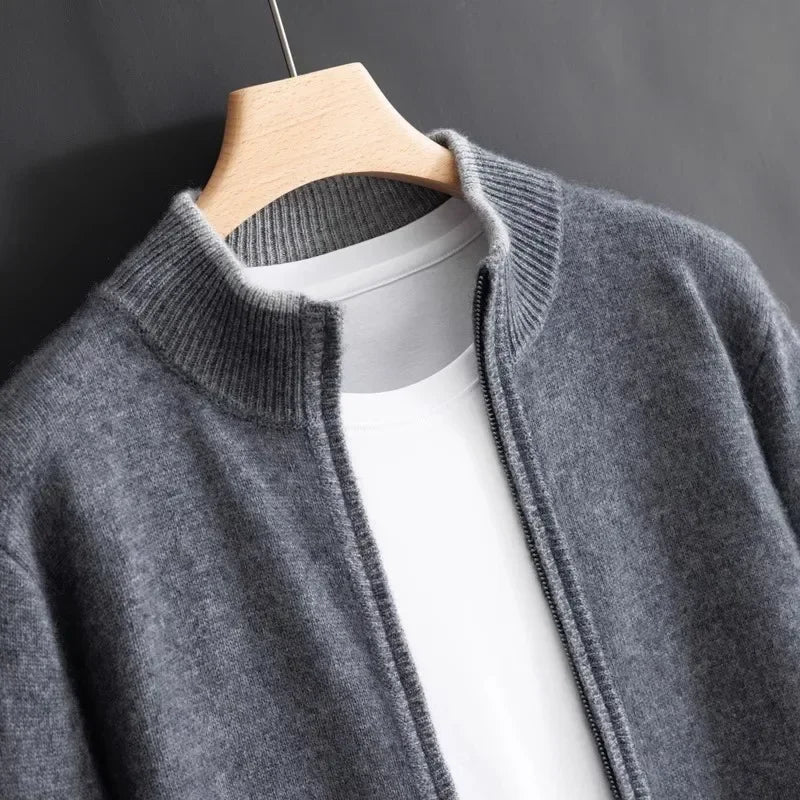 Herrenjacke Zip Jacke Modern Luxuriös Kaschmir Weich 6