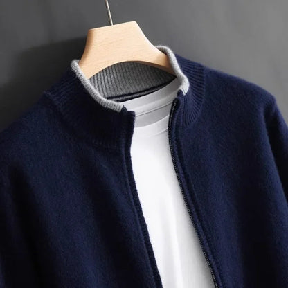 Herrenjacke Zip Jacke Modern Luxuriös Kaschmir Weich 7