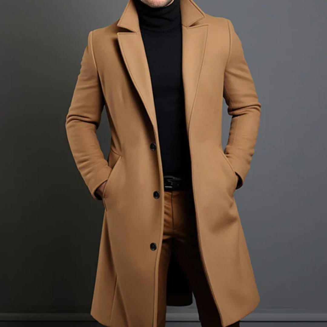 Herrenmantel Lang Elegant Isoliert Robuste Materialien für Winter 0