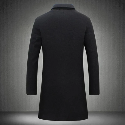 Herrenmantel Lang Elegant Isoliert Robuste Materialien für Winter 3