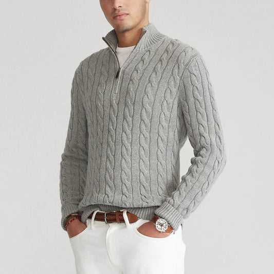 Herrenpullover Klassisch Warm Aus Reiner Wolle Ideal Für Büro Und Freizeit 0