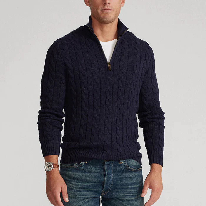 Herrenpullover Klassisch Warm Aus Reiner Wolle Ideal Für Büro Und Freizeit 3