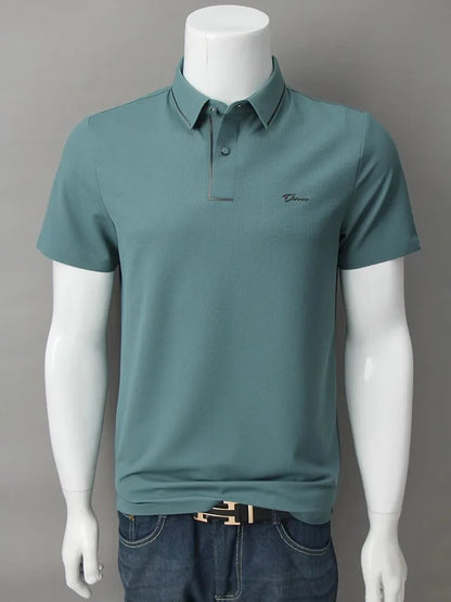Herren Polo Shirt Schwarz Größe M Polyamid-2