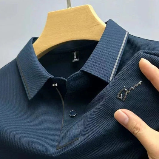 Herren Polo Shirt Schwarz Größe M Polyamid-1