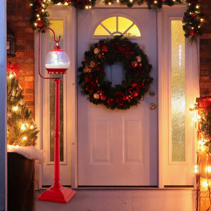 HolidayPost – 68 Zoll Weihnachtslaterne mit magischer Schneekugel 2