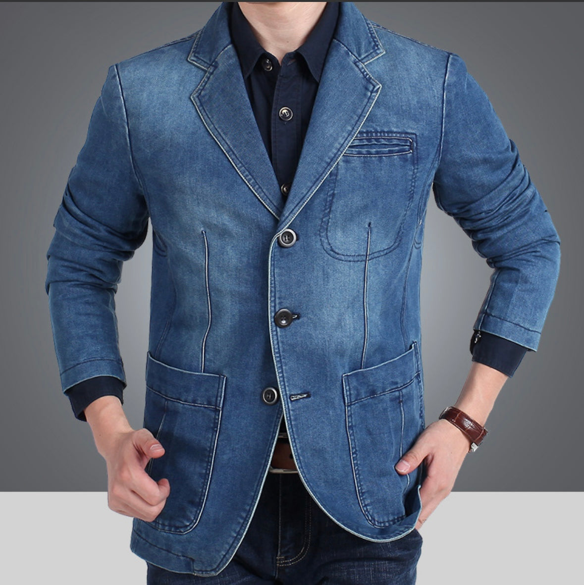 Variant image for Eleganter Herren Blazer Mit Revers – Vielseitig, Bequem & Stilvoll-7