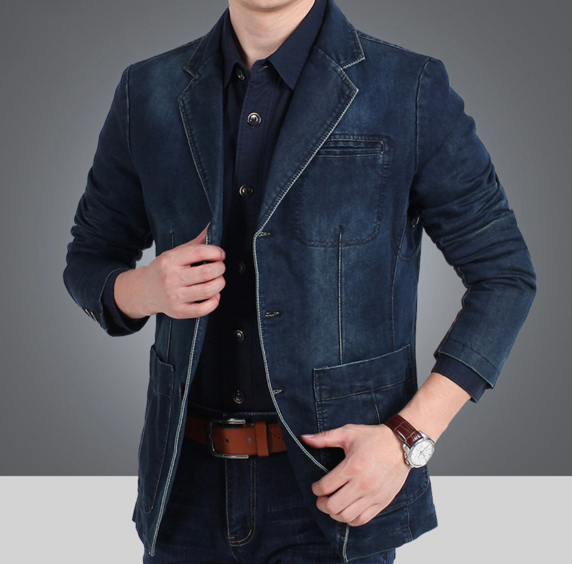 Eleganter Herren Blazer Mit Revers – Vielseitig, Bequem & Stilvoll-3