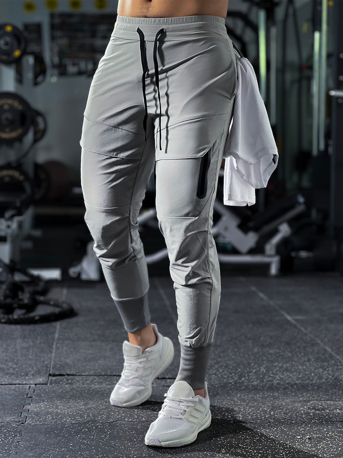 Herren Sport Jogginghose Atmungsaktiv Slim Fit Elastischer Bund-3