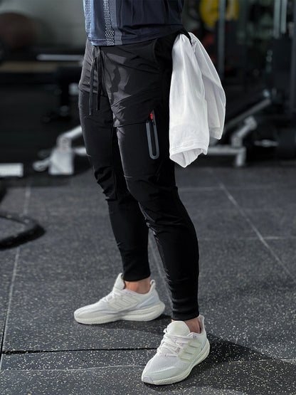 Herren Sport Jogginghose Atmungsaktiv Slim Fit Elastischer Bund-4