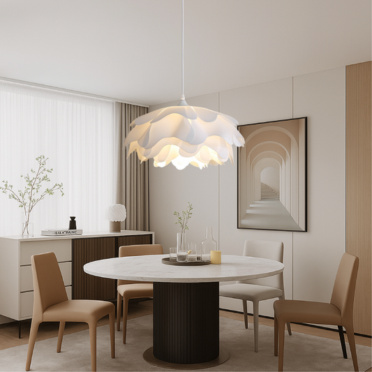 Illuno | Elegante Pfingstrosen-Schlamm-Hängelampe 0