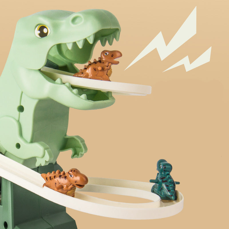 Interaktive Dinosaurier-Rennstrecke mit Automatischer Kletterfunktion und Bunter LED-Beleuchtung – Spielzeug für Kinder ab 3 Jahren 2
