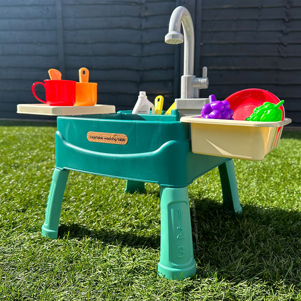 Interaktive Wasserspielküche für Kinder mit Kran und 19 Zubehörteilen – Fördert Kreativität und motorische Fähigkeiten 2