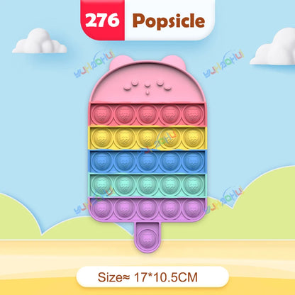Interaktives Anti-Stress Spielzeug aus Silikon – Rainbow Pop Push Bubble für Kinder und Erwachsene, Fördert Konzentration und Entspannung 26