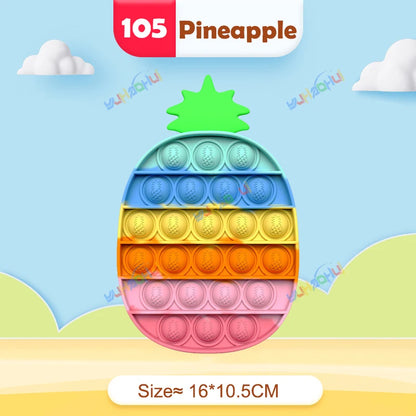 Interaktives Anti-Stress Spielzeug aus Silikon – Rainbow Pop Push Bubble für Kinder und Erwachsene, Fördert Konzentration und Entspannung 32