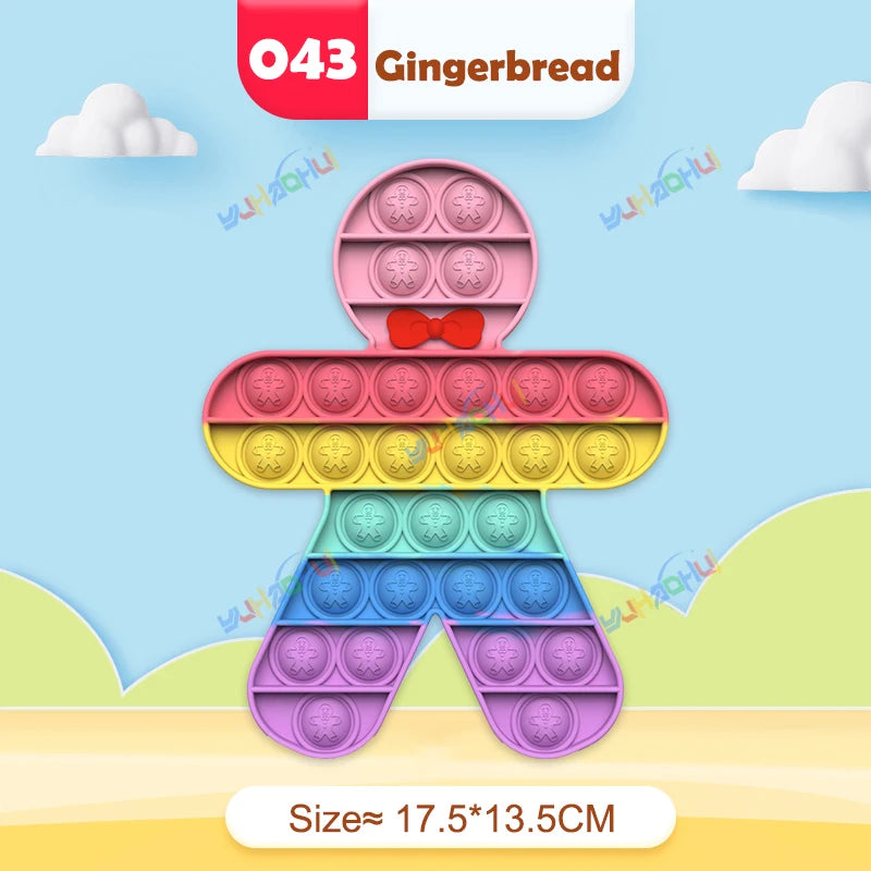 Interaktives Anti-Stress Spielzeug aus Silikon – Rainbow Pop Push Bubble für Kinder und Erwachsene, Fördert Konzentration und Entspannung 33