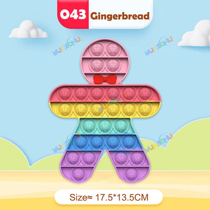 Interaktives Anti-Stress Spielzeug aus Silikon – Rainbow Pop Push Bubble für Kinder und Erwachsene, Fördert Konzentration und Entspannung 33