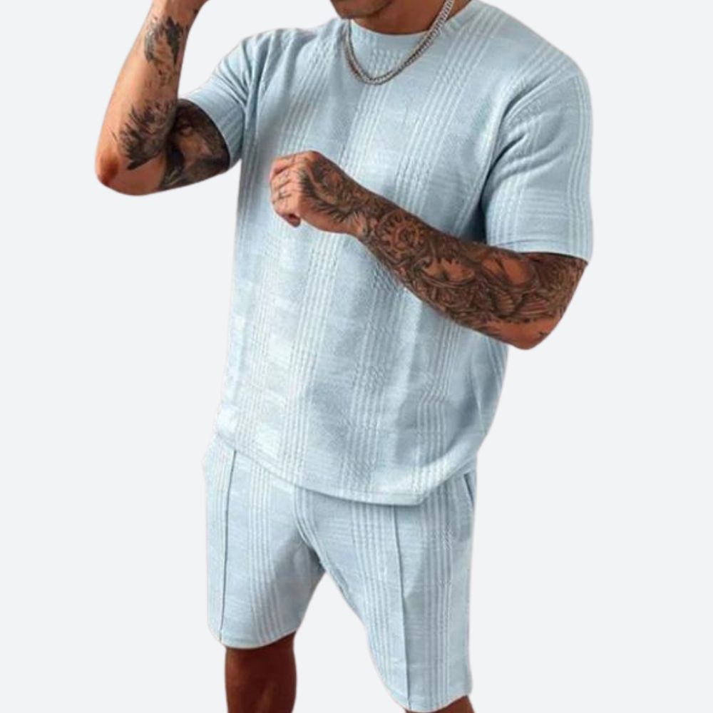 Herren Sommerset Hemd und Hose Beige Größe M Baumwolle-5