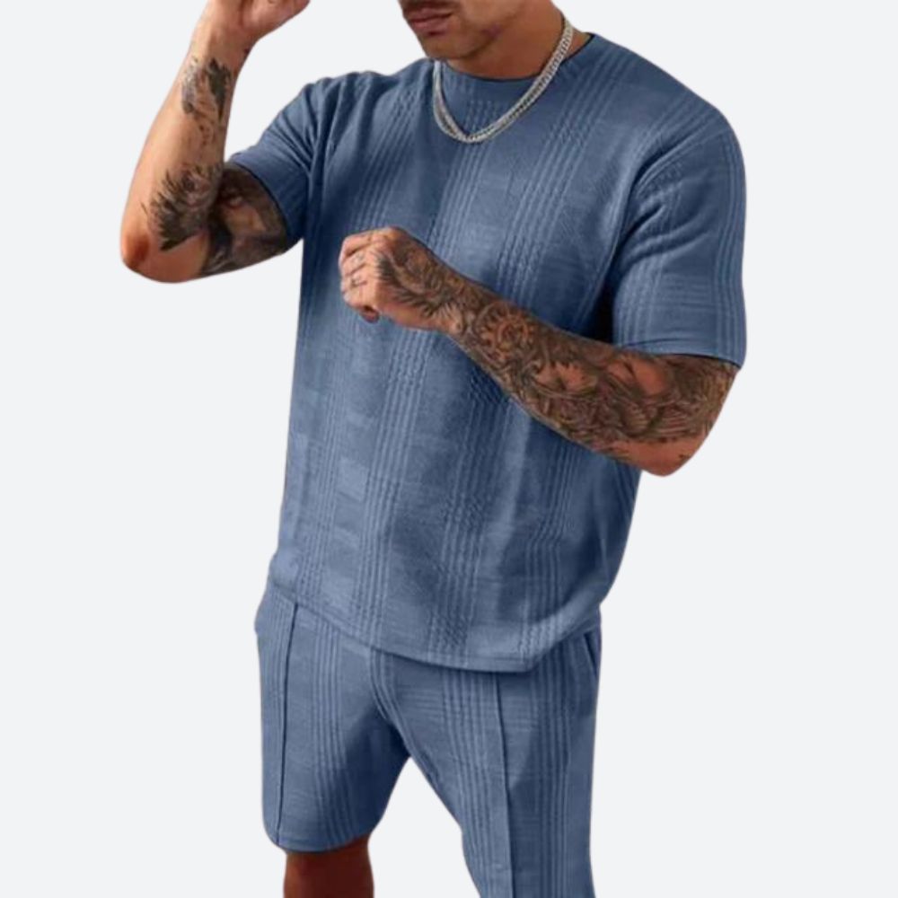 Herren Sommerset Hemd und Hose Beige Größe M Baumwolle-4