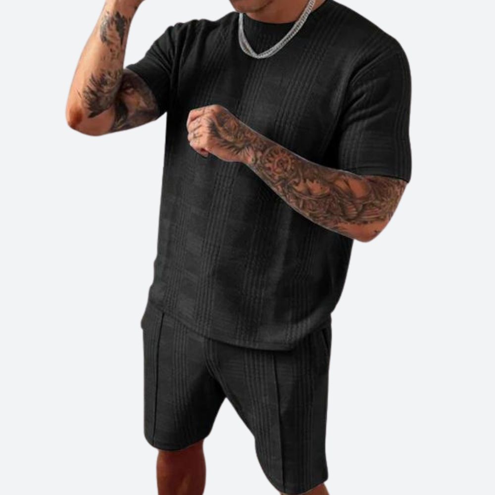 Herren Sommerset Hemd und Hose Beige Größe M Baumwolle-3