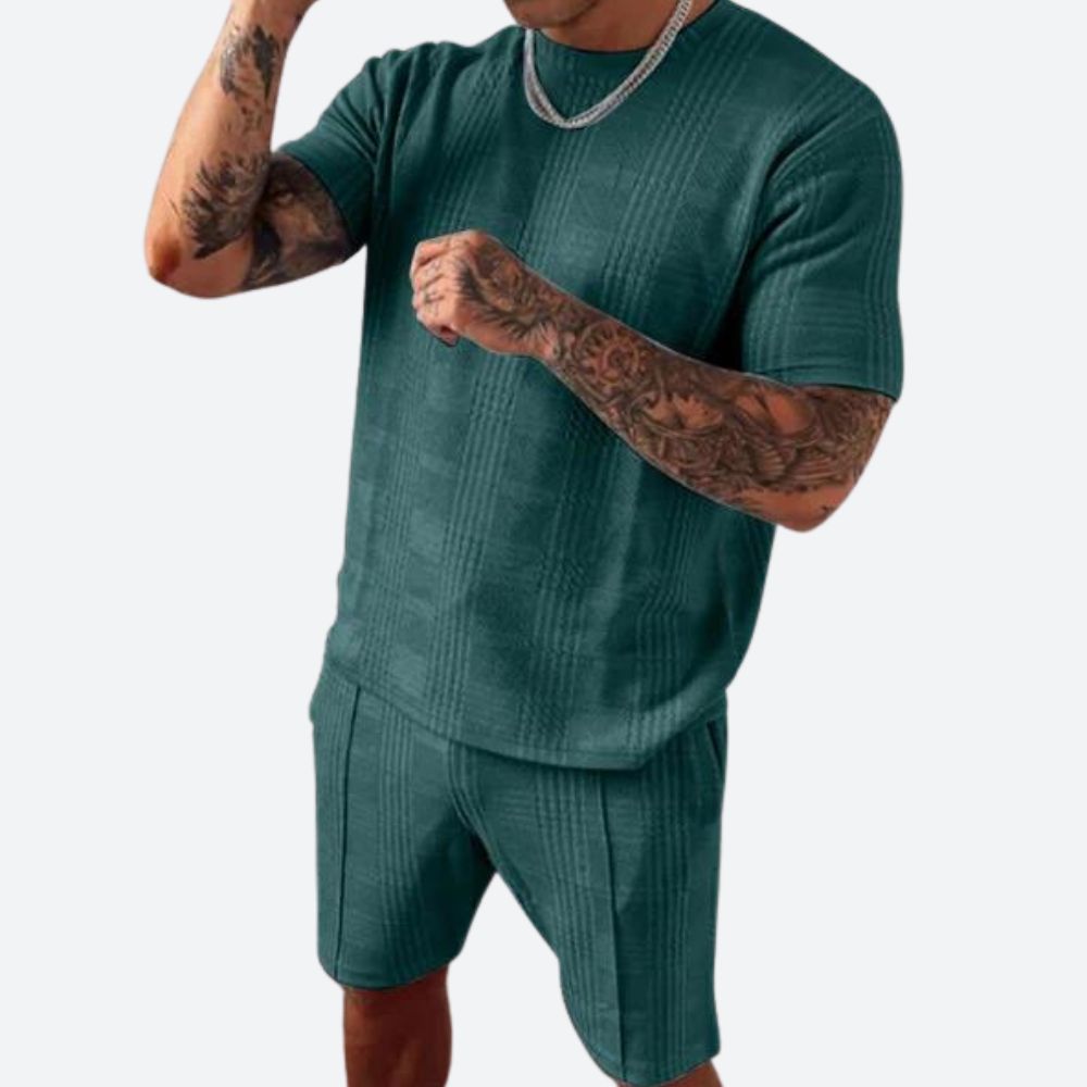 Herren Sommerset Hemd und Hose Beige Größe M Baumwolle-2