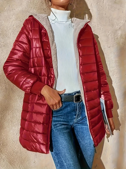 Janice | Langer, lässiger Puffer-Wintermantel für Damen 2