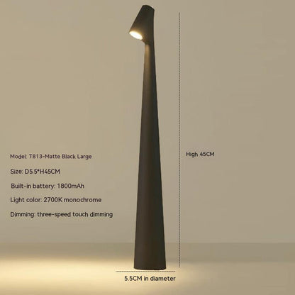 Kabellose Tischlampe SYDNEY Modernes Design Wiederaufladbar Metall und Glas LED 0