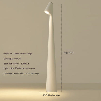 Kabellose Tischlampe SYDNEY Modernes Design Wiederaufladbar Metall und Glas LED 10