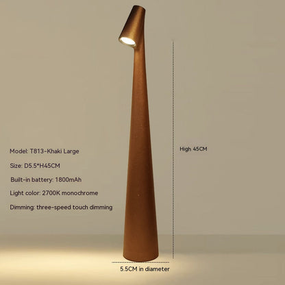 Kabellose Tischlampe SYDNEY Modernes Design Wiederaufladbar Metall und Glas LED 12