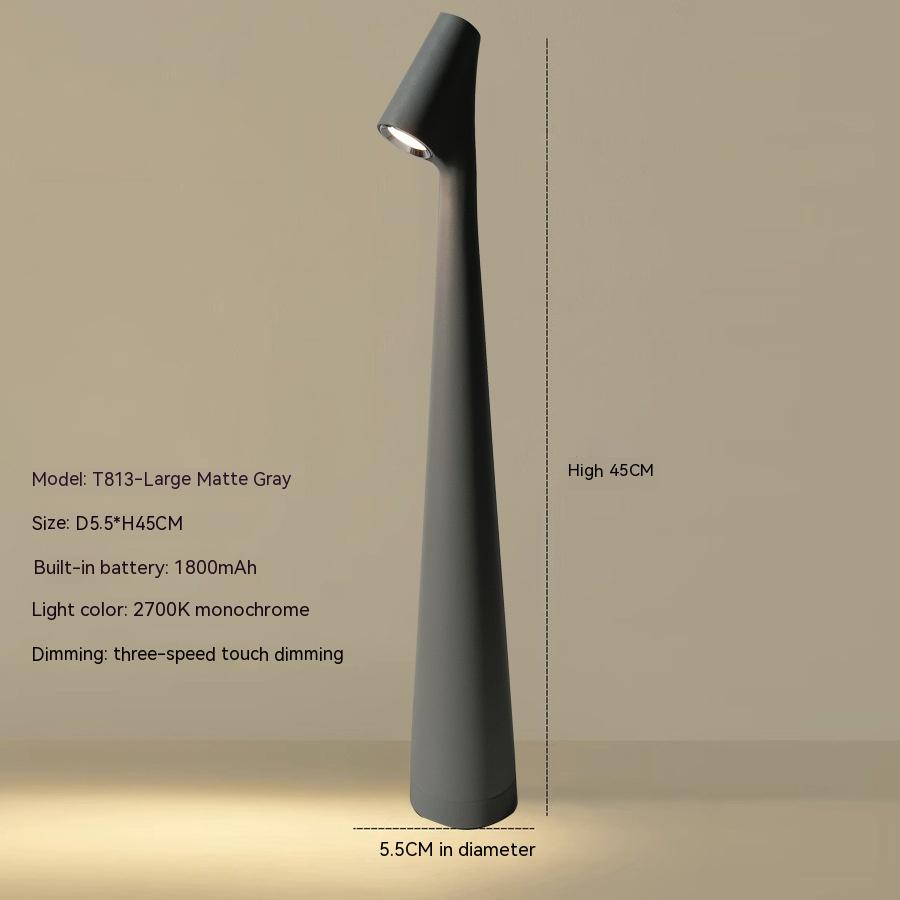 Kabellose Tischlampe SYDNEY Modernes Design Wiederaufladbar Metall und Glas LED 9