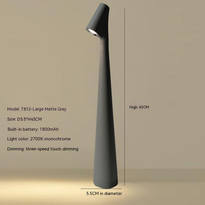 Kabellose Tischlampe SYDNEY Modernes Design Wiederaufladbar Metall und Glas LED 9
