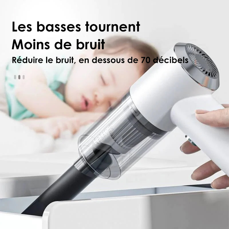 Kabelloser Handstaubsauger 6000 Pa Saugkraft Akku Staubsauger mit LED-Licht kompakt und leicht 3