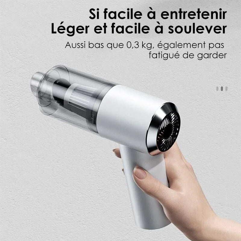 Kabelloser Handstaubsauger 6000 Pa Saugkraft Akku Staubsauger mit LED-Licht kompakt und leicht 4