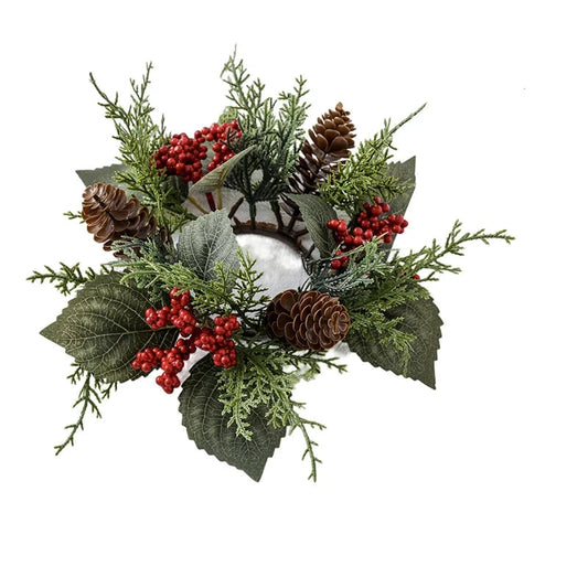 Kerzenhalter Adventskranz Elegant 25 cm Kunststoff für Weihnachtsdekoration 0