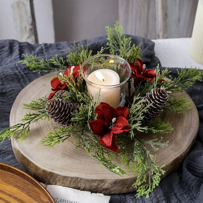 Kerzenhalter Adventskranz Elegant 25 cm Kunststoff für Weihnachtsdekoration 1