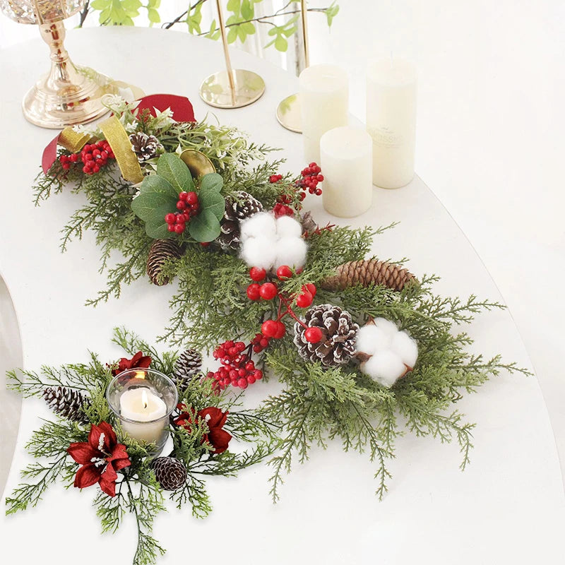 Kerzenhalter Adventskranz Elegant 25 cm Kunststoff für Weihnachtsdekoration 4