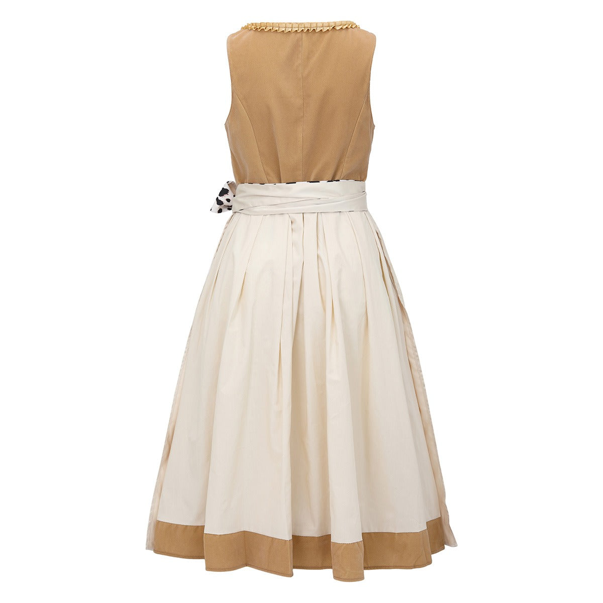 Khakifarbenes Oktoberfest-Dirndlkleid mit Leopardenmuster 2