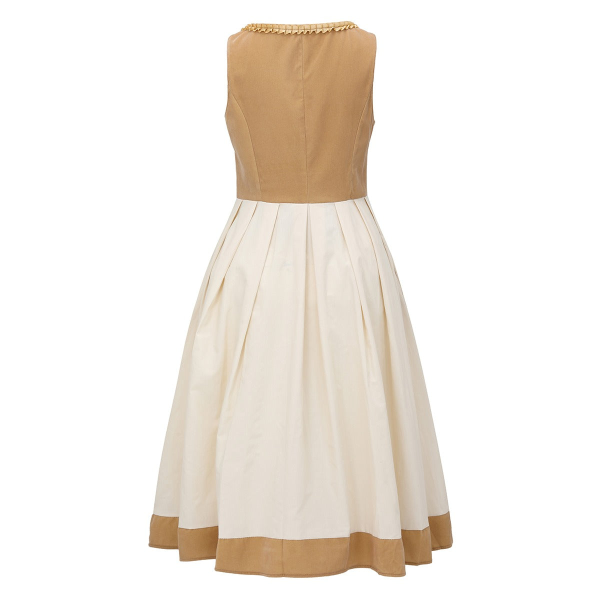 Khakifarbenes Oktoberfest-Dirndlkleid mit Leopardenmuster 4