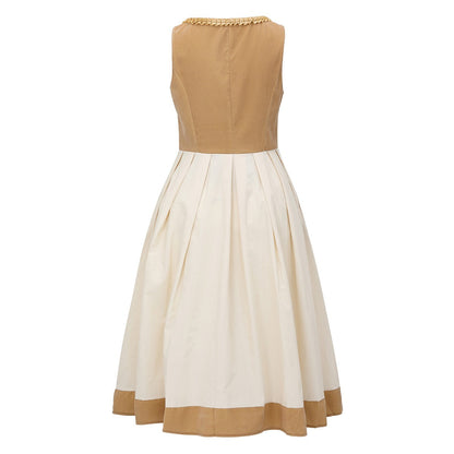 Khakifarbenes Oktoberfest-Dirndlkleid mit Leopardenmuster 4