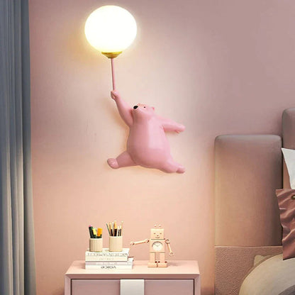Kids’ Wall Lamp Cartoon Design Soft Light Durable Resin 0