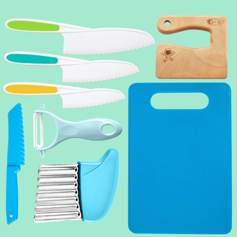 Kinderkochset 8-teilig – Sichere Kindermesser und Schäler, BPA-frei, Ideal für kleine Köche ab 2 Jahren 3