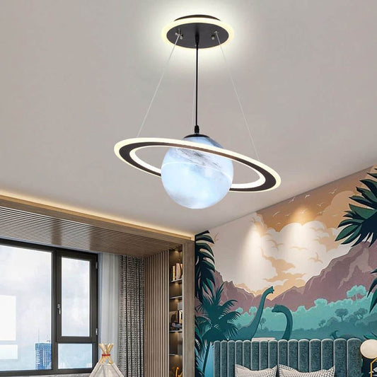 Kinderlampe LED Hängeleuchte Planeten Design Metall Acryl für Kinderzimmer 0