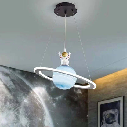 Kinderlampe LED Hängeleuchte Planeten Design Metall Acryl für Kinderzimmer 9