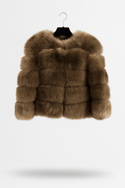 Kirsten | Kurze flauschige Winterjacke aus Kunstfell für Damen 1