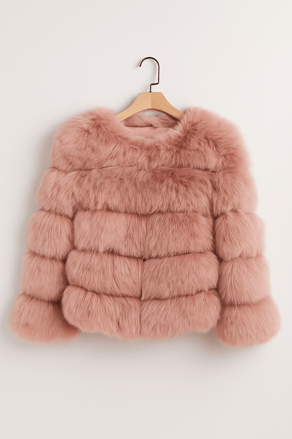 Kirsten | Kurze flauschige Winterjacke aus Kunstfell für Damen 3