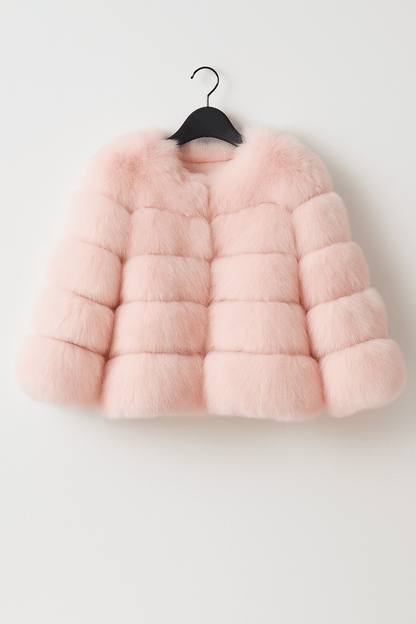 Kirsten | Kurze flauschige Winterjacke aus Kunstfell für Damen 7