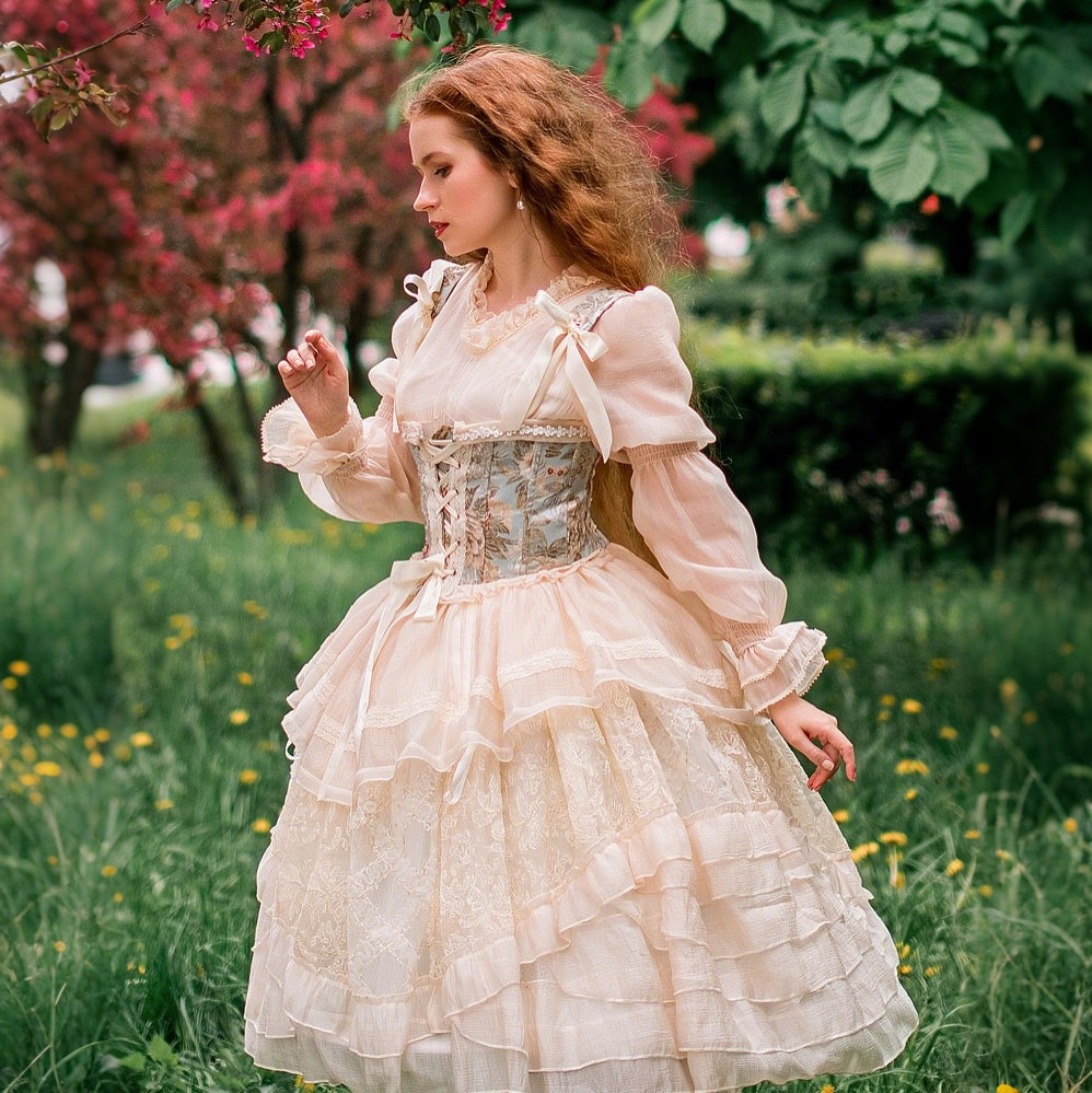 Klassisches Lolita OP-Kleid-Set im Vintage-Stil 1