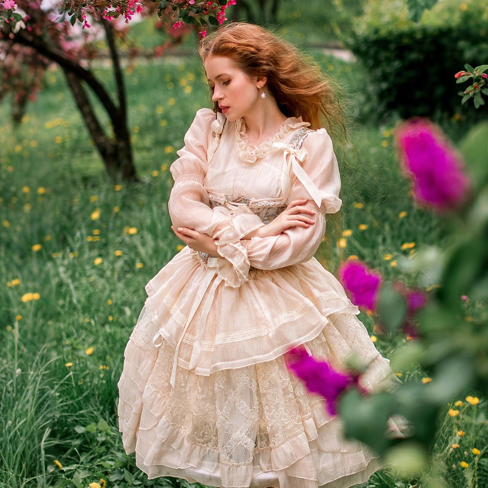 Klassisches Lolita OP-Kleid-Set im Vintage-Stil 3